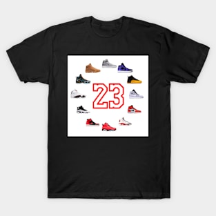 23 basketball shoes Clock T-Shirt